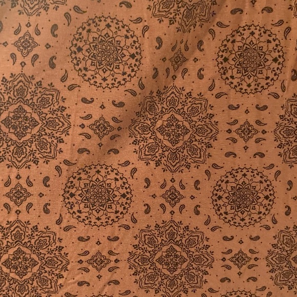 Lorena Rose 2X Dusty Rose Pink Mandala Dress with long sleeves tie neckline - Picture 5 of 6